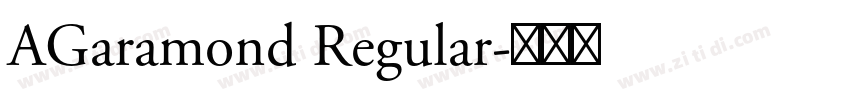 AGaramond Regular字体转换